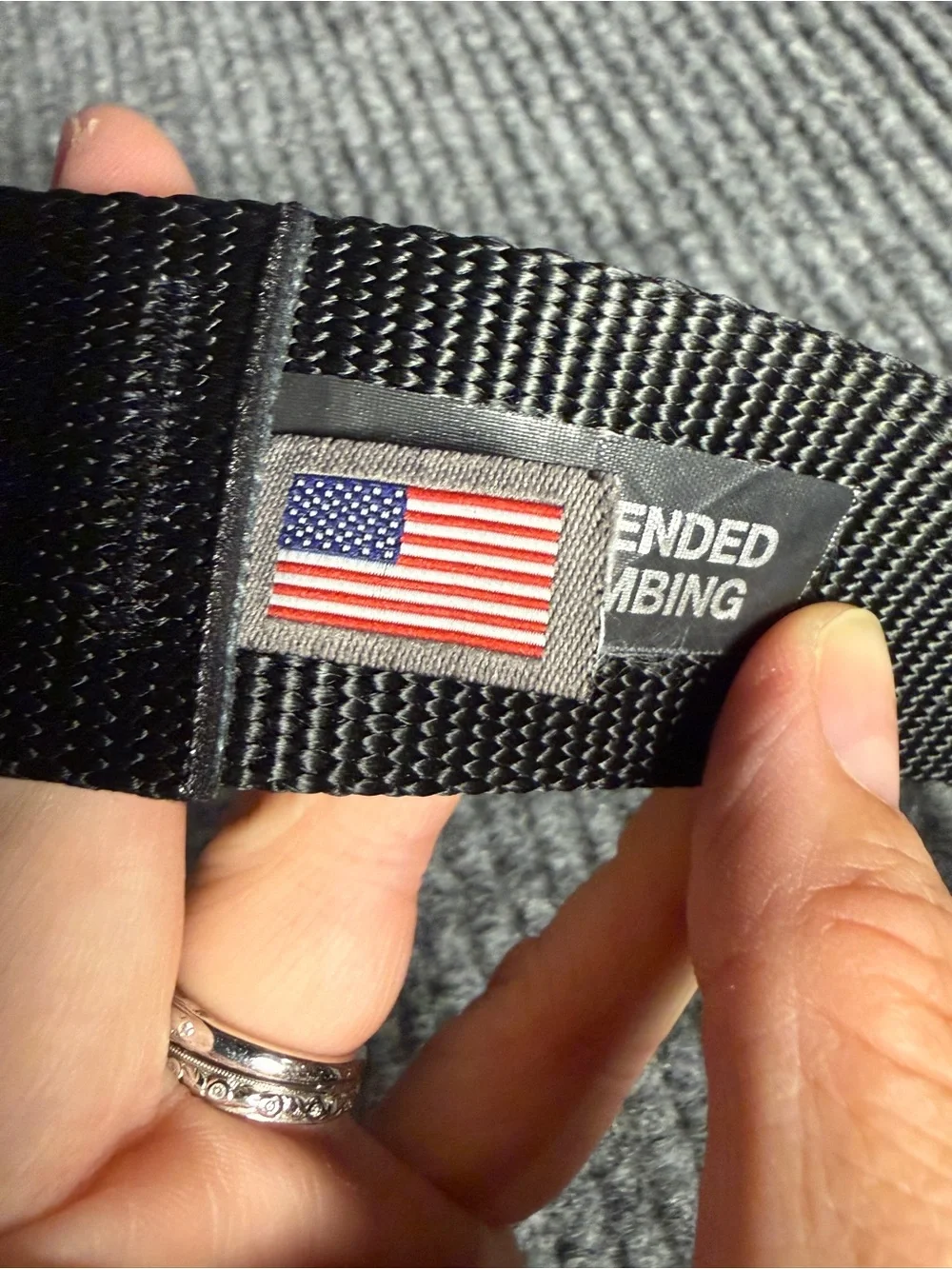 Bison Designs Last Chance Men's Black Tactical Webbing Belt with Metal Buckle